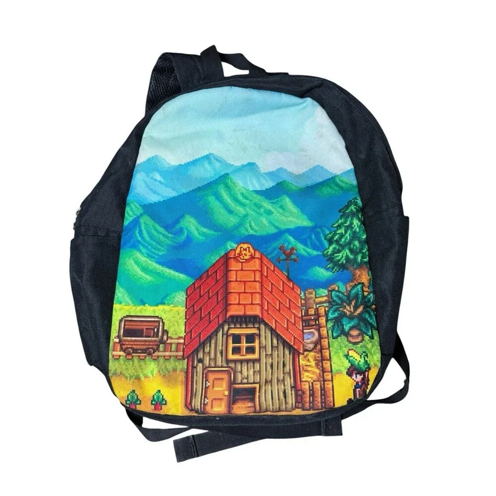 Yeso Stardew Valley  Backpack with USB and Headphone Cords Laptop Sleeve